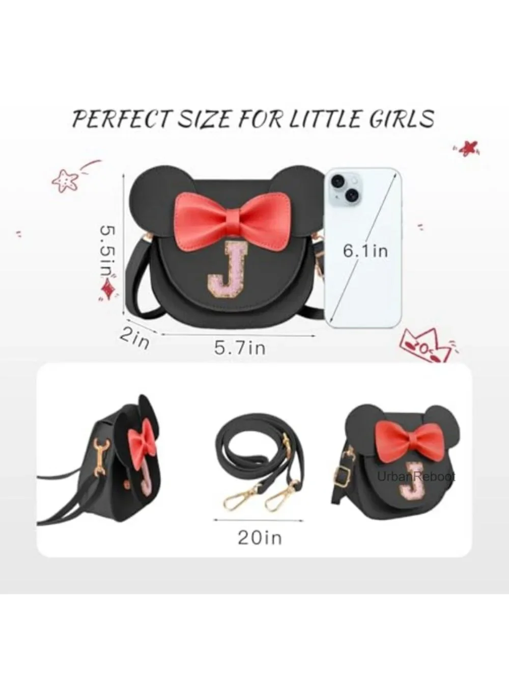 Girls Toddler Crossbody Purse PU Leather Mini Satchel Purse Wallet
